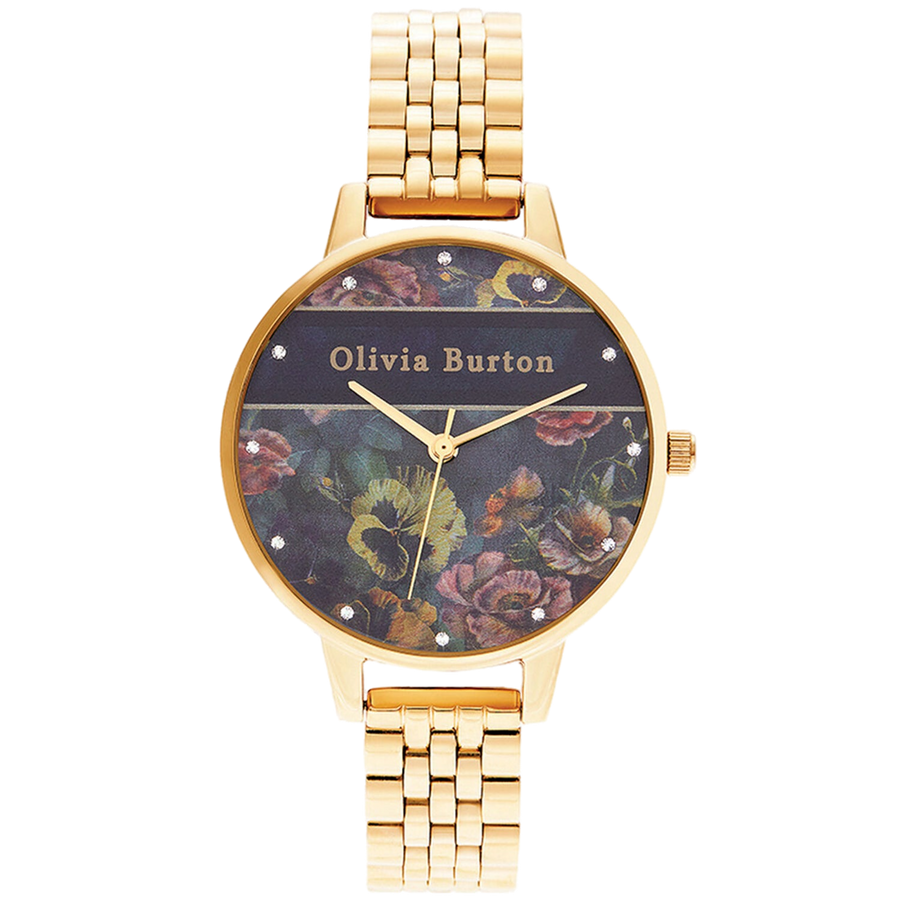 Olivia Burton Stainless steel case and bracelet watch in black
