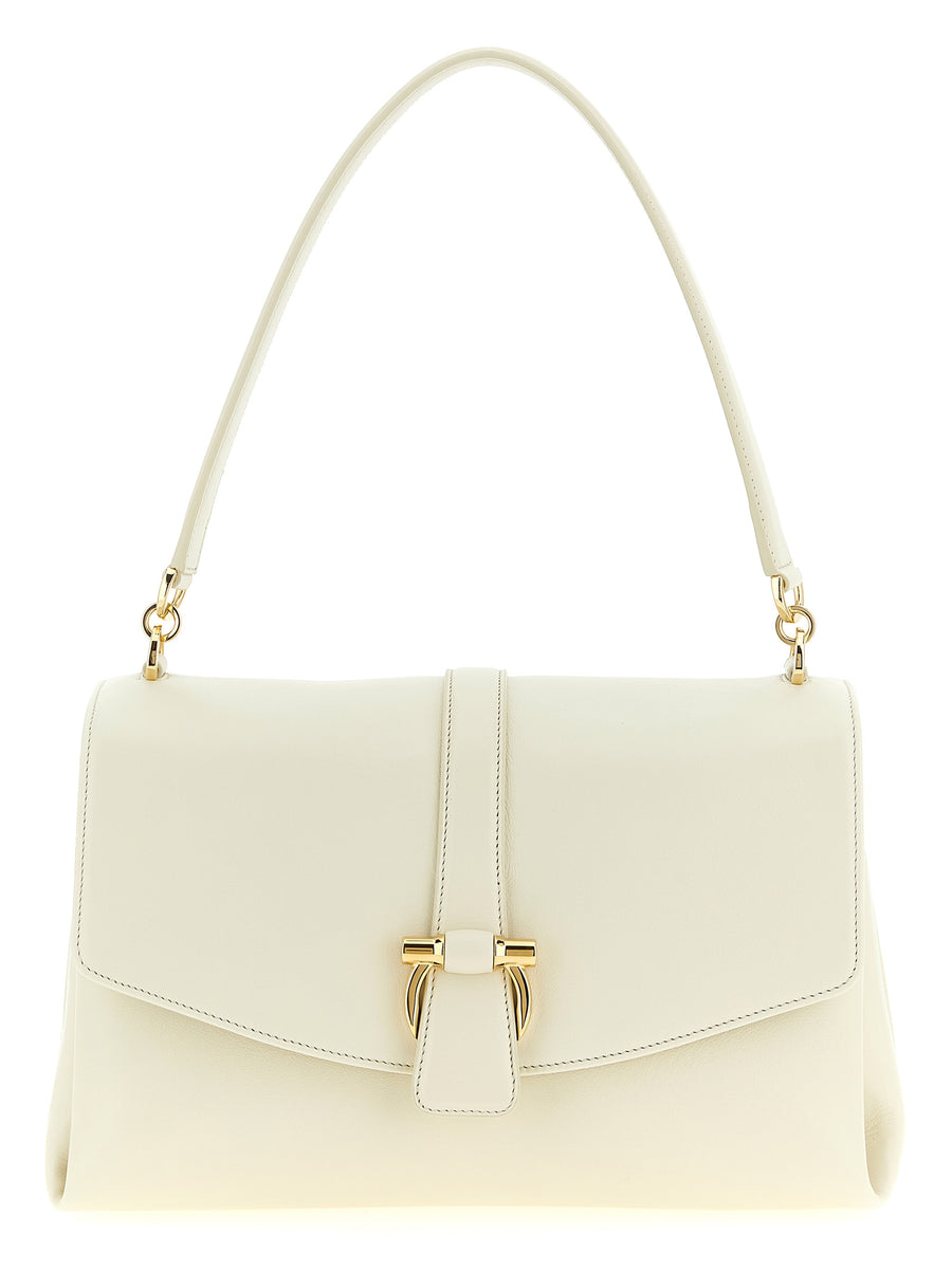 White Calfskin Shoulder Bag