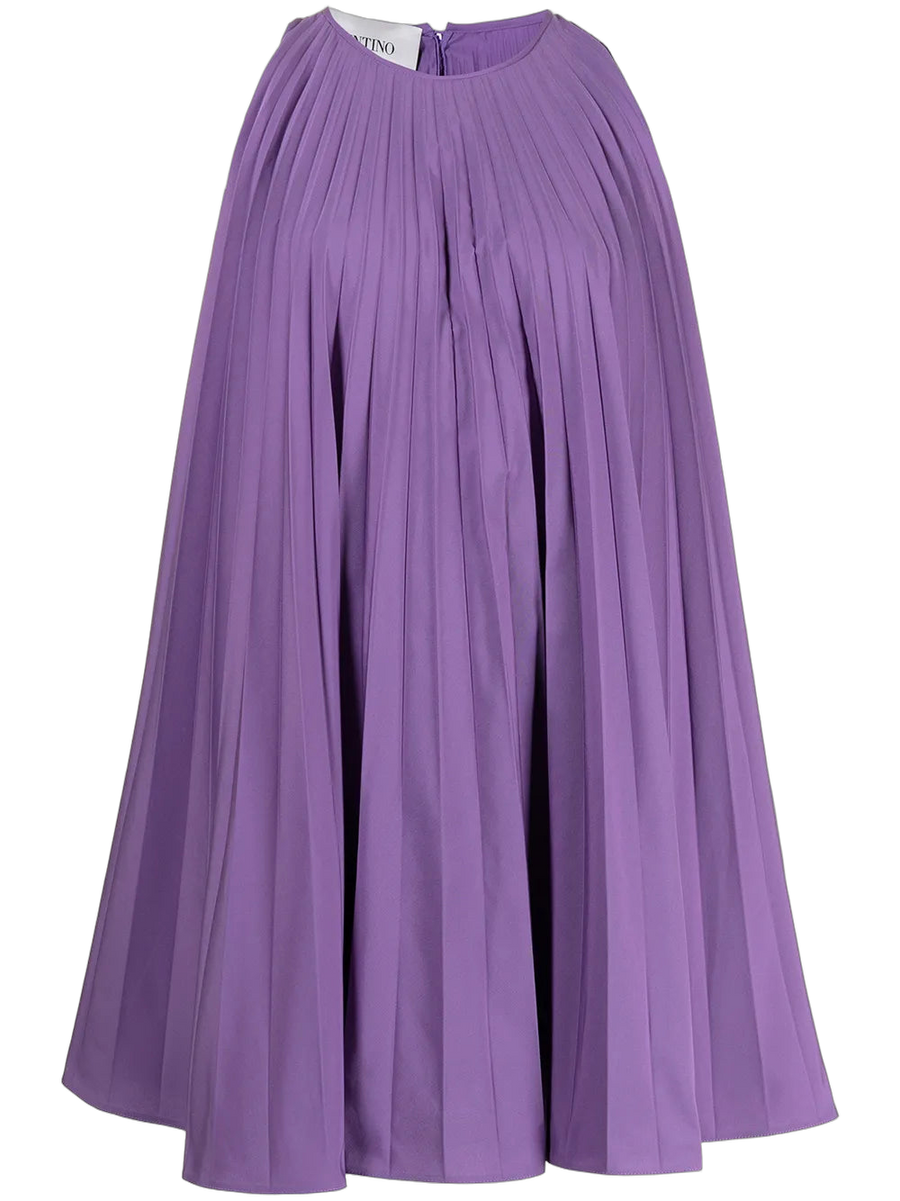 Valentino Cotton-blend dress in purple