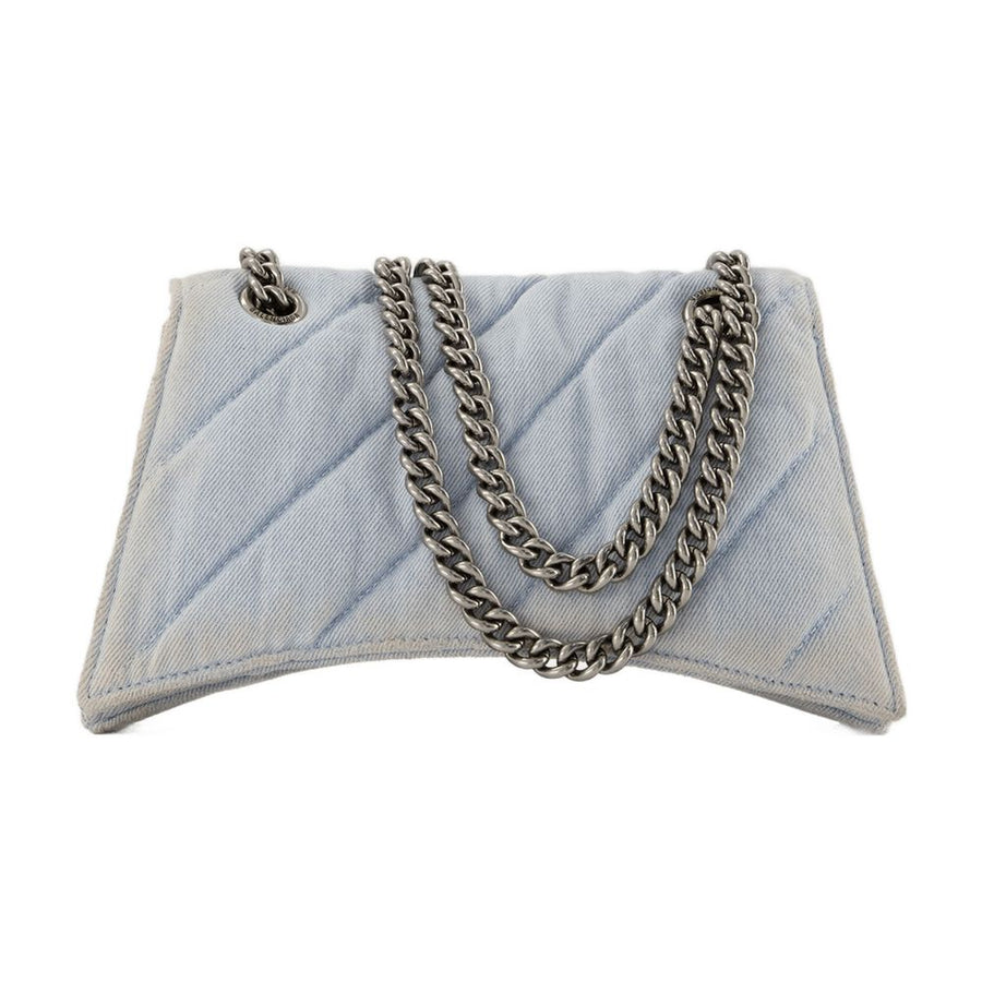 Balenciaga cotton shoulder bag in blue
