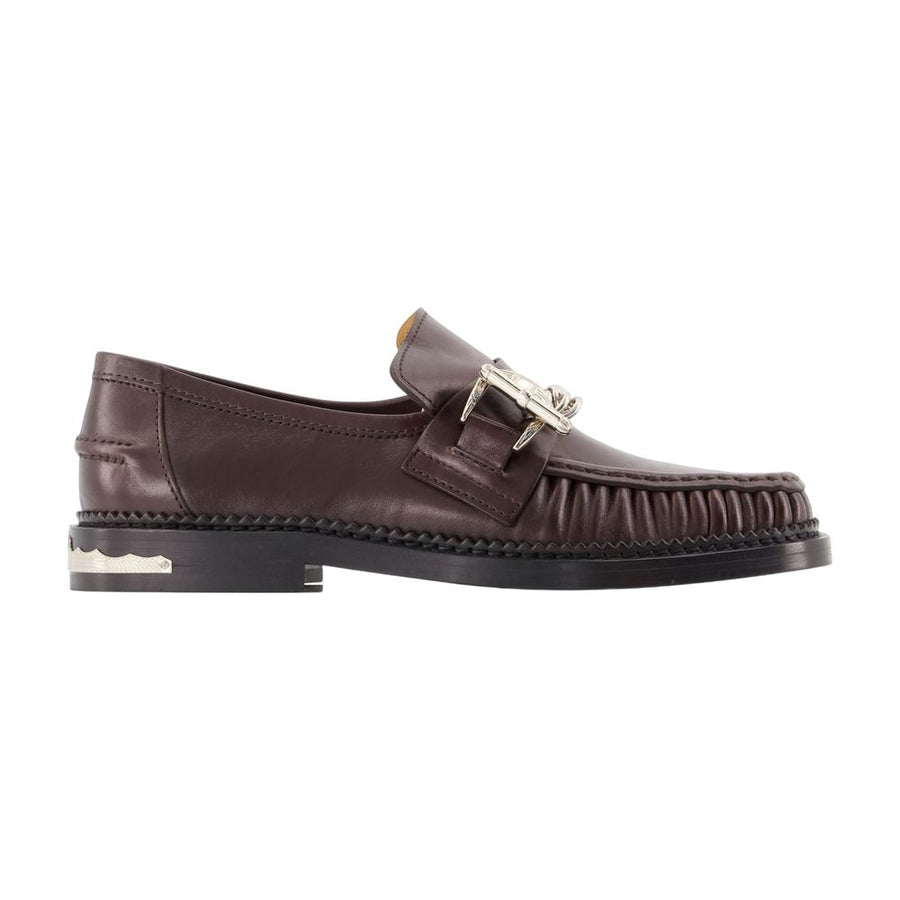 Aj1510 Loafers - Toga Pulla Leather Brown Cowhide Shoes / Flat-shoes