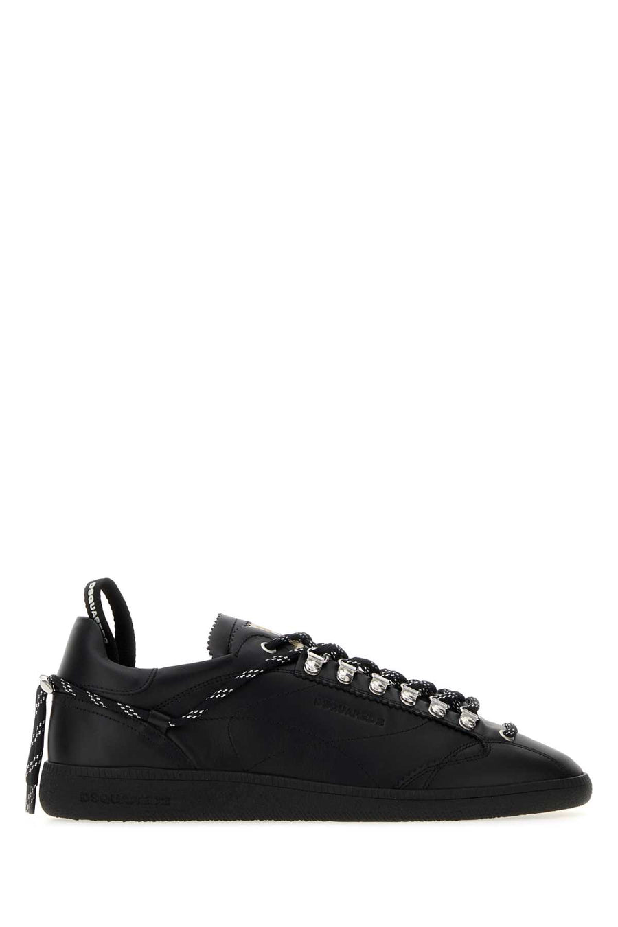 Black Nappa Leather Dsquared2 Rebels Sneakers Nero