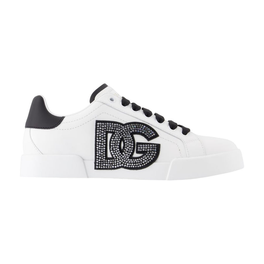 Dolce&Gabbana calfskin sneaker in white