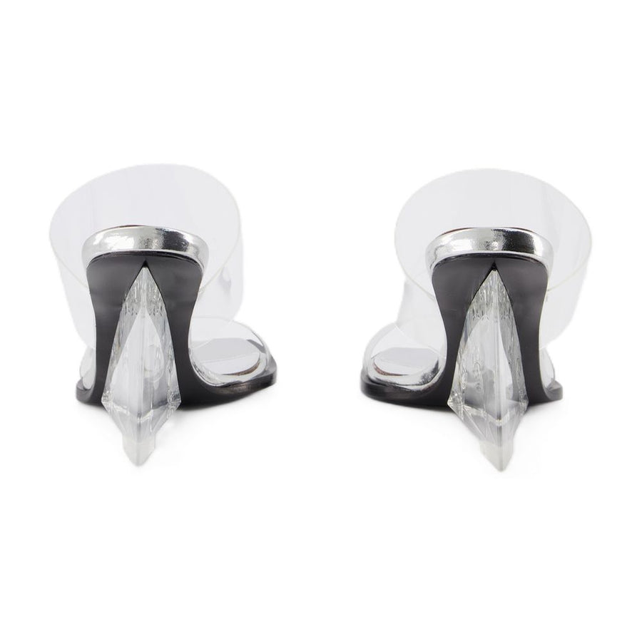 Alexander McQueen Leather sandal in clear