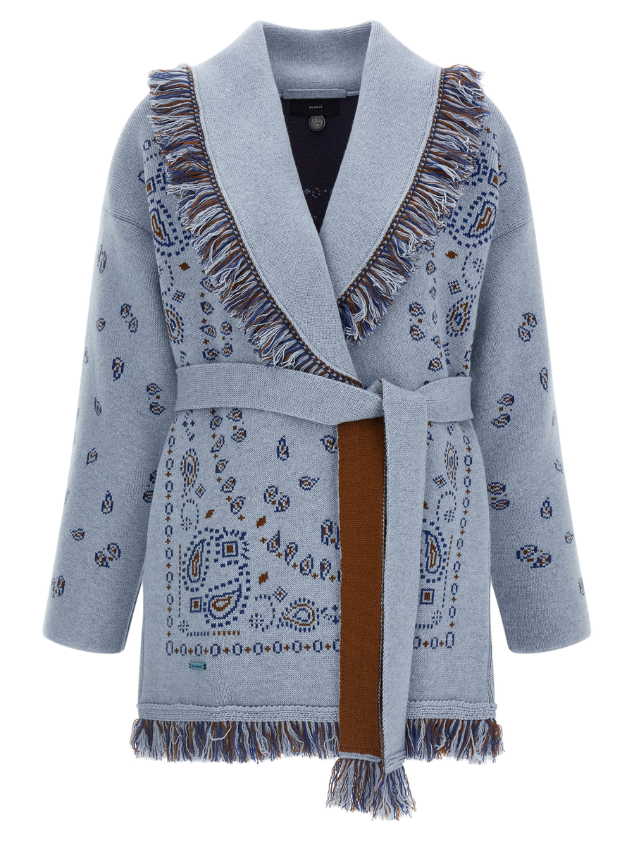 Alanui 100% cashmere cardigan in blue