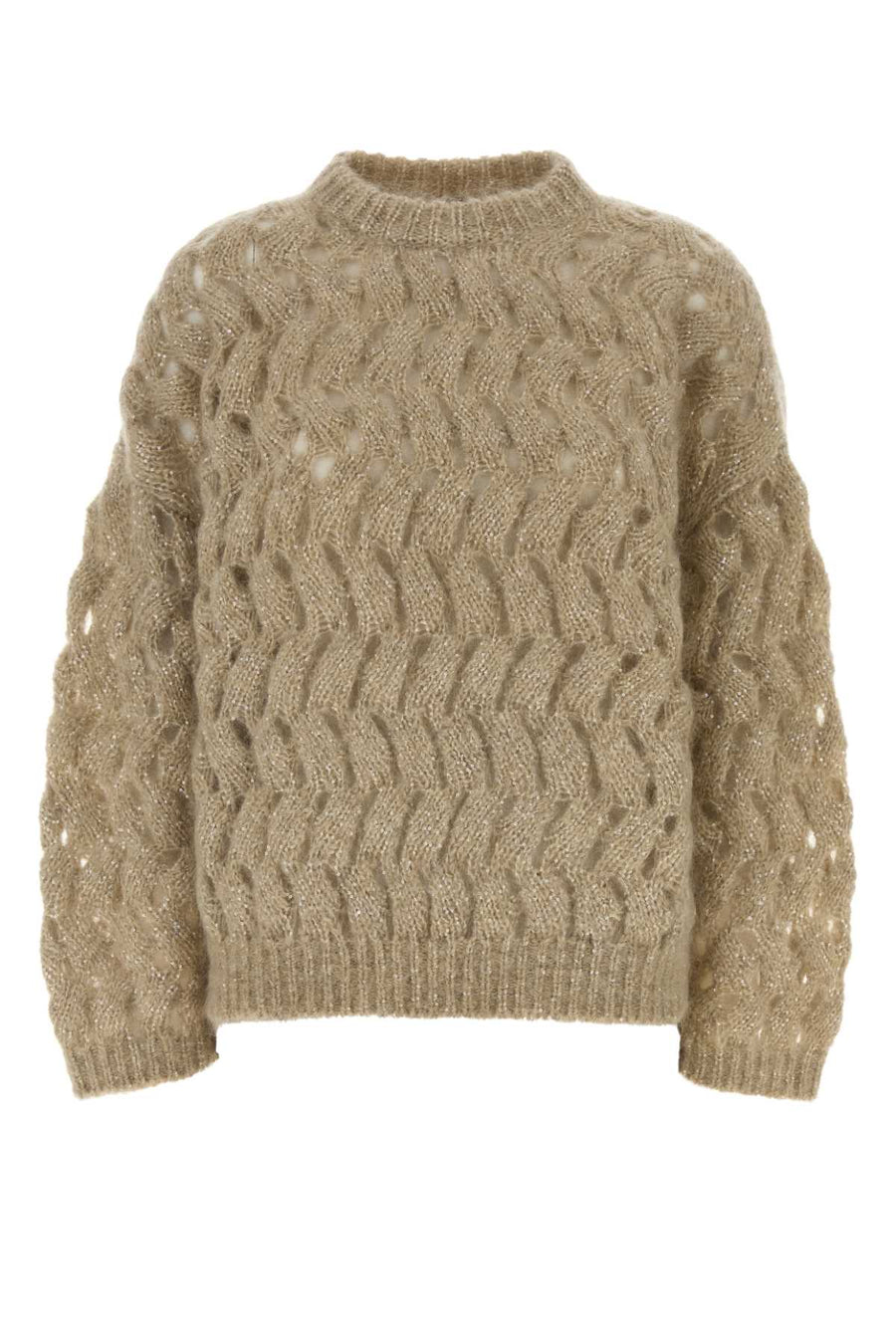 Brunello Cucinelli 54% Mohair 26% Nylon 15% Polyester sweater in beige