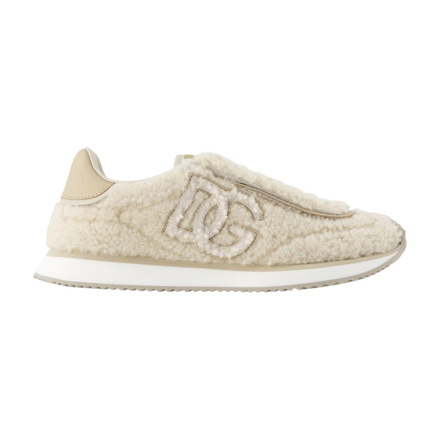 Dolce&Gabbana Wool blend sneaker in beige