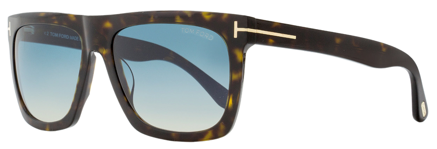 Tom Ford Rectangular Sunglasses Tf513 Morgan 52w Dark Havana 57mm Ft0513 Plastic (acetate)