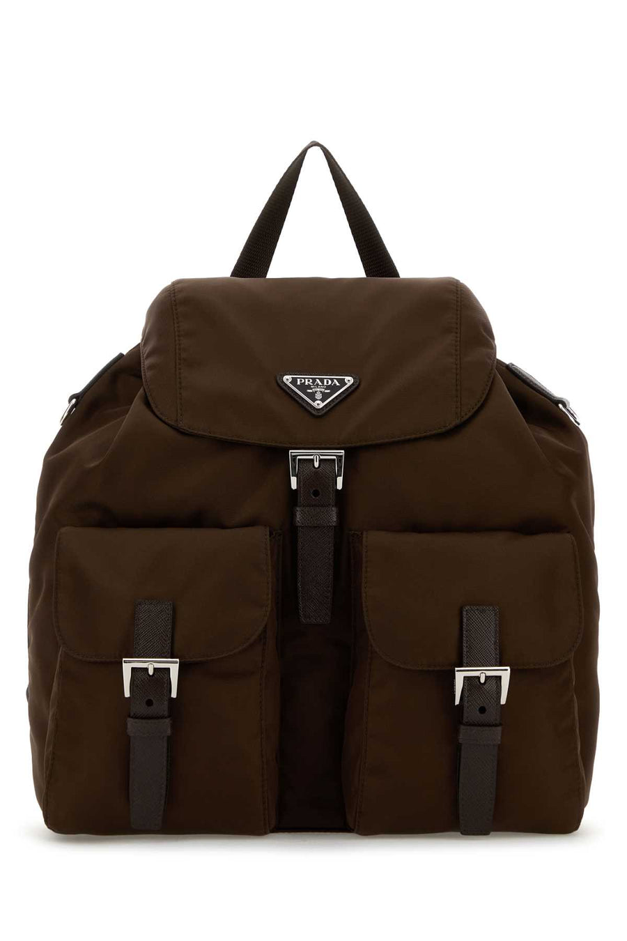 Prada 100% recycled polyamide backpack in brown