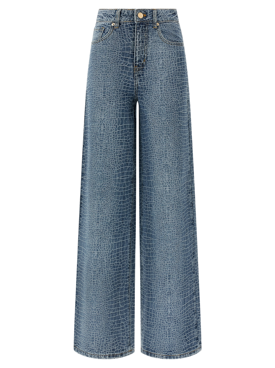 Self-Portrait 100% cotton jeans in blue
