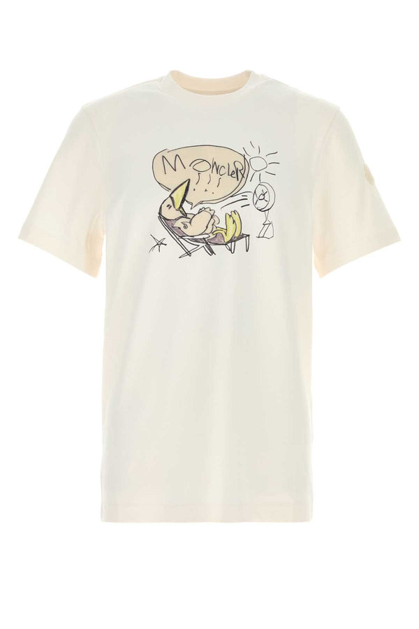 Moncler 100% Cotton t-shirt in beige