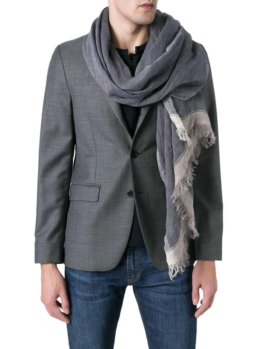 Brunello Cucinelli Linen scarf in grey