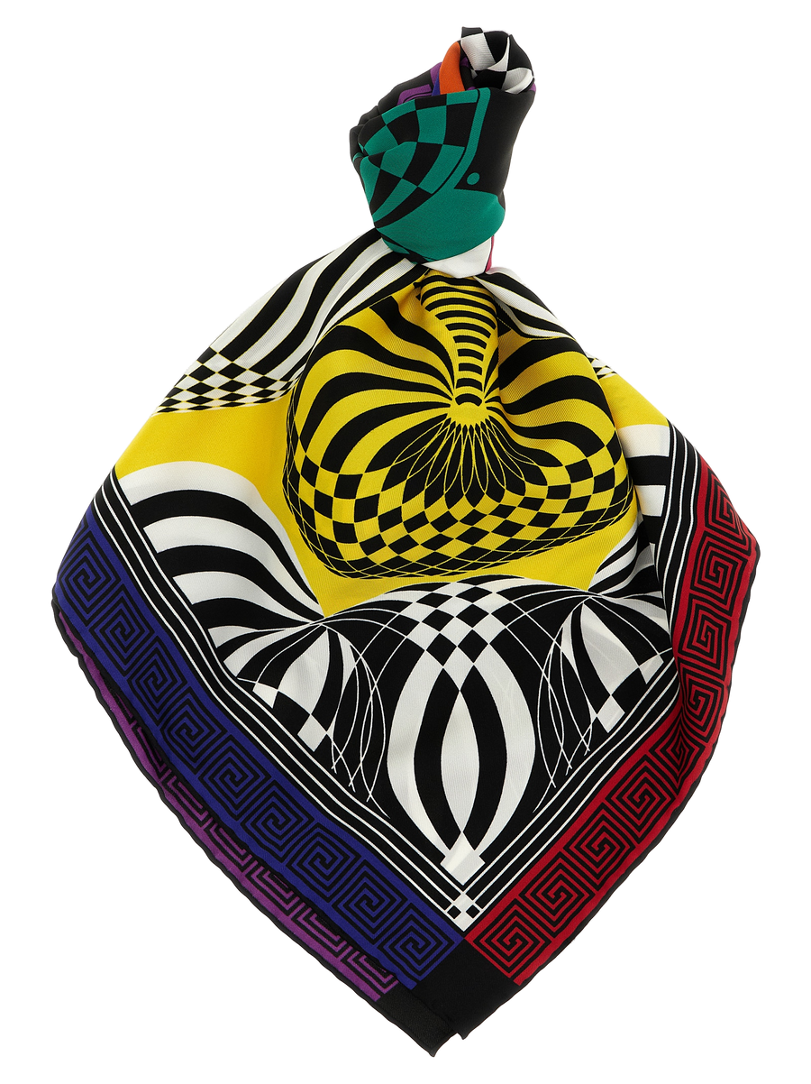 Multicolor Silk Foulard Accessory