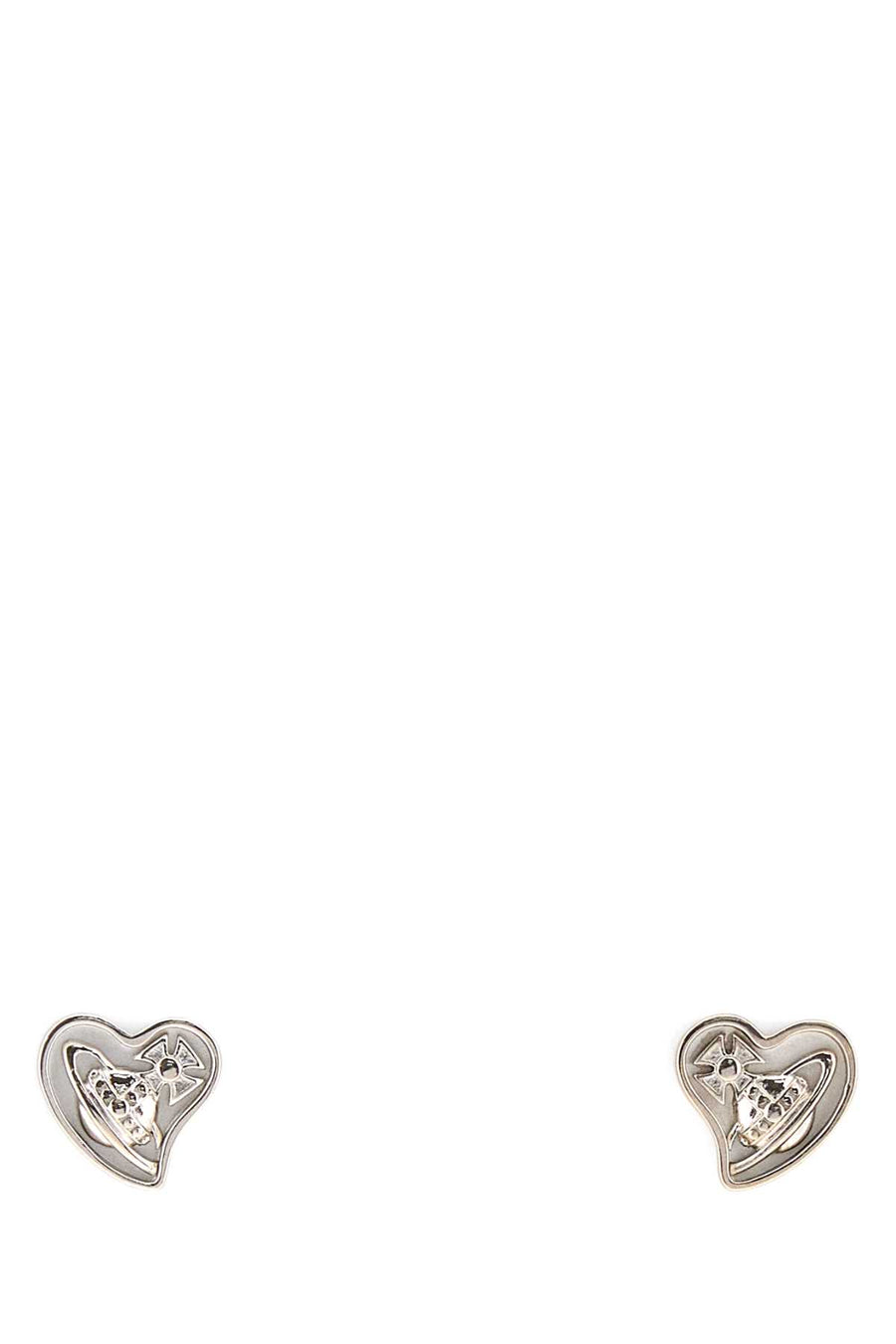 Silver Metal Faye Earrings Platinum Orecchini