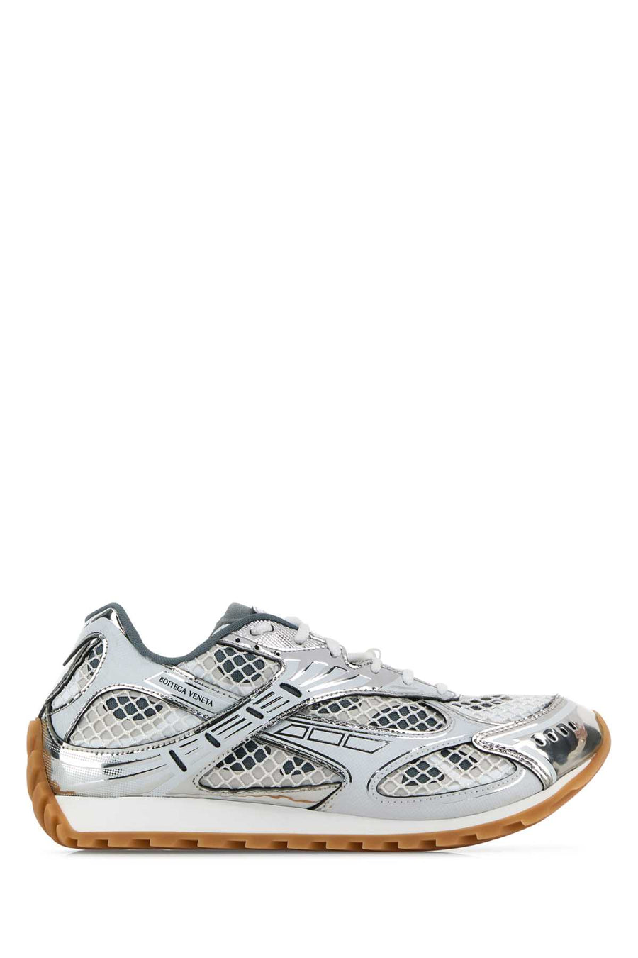 Bottega Veneta Exterior: 100% Fabric 100% Rubber; Interior: 100% Fabric; Sole: Rubber sneaker in silver
