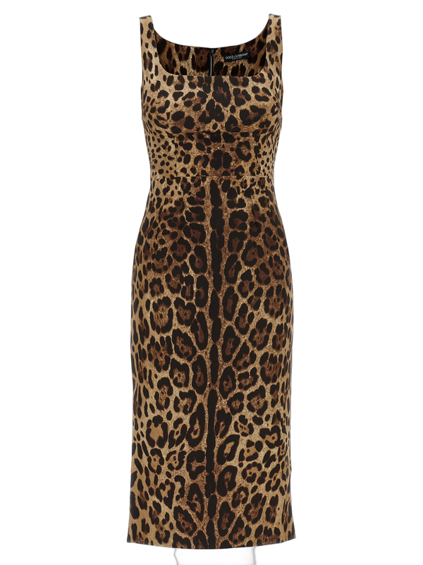 Dolce & Gabbana 95% silk dress in brown
