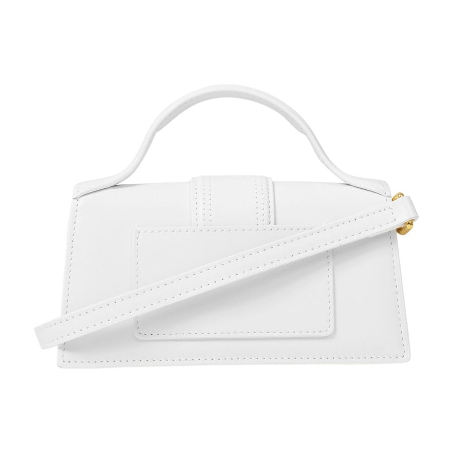 Jacquemus calfskin top handle bag in white