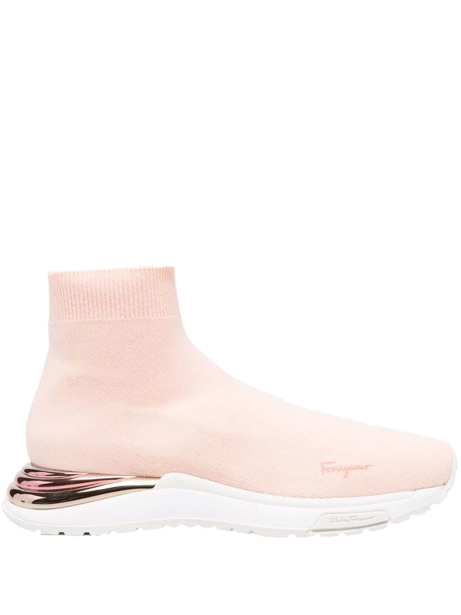 Ferragamo Recycled nylon sneaker in pink