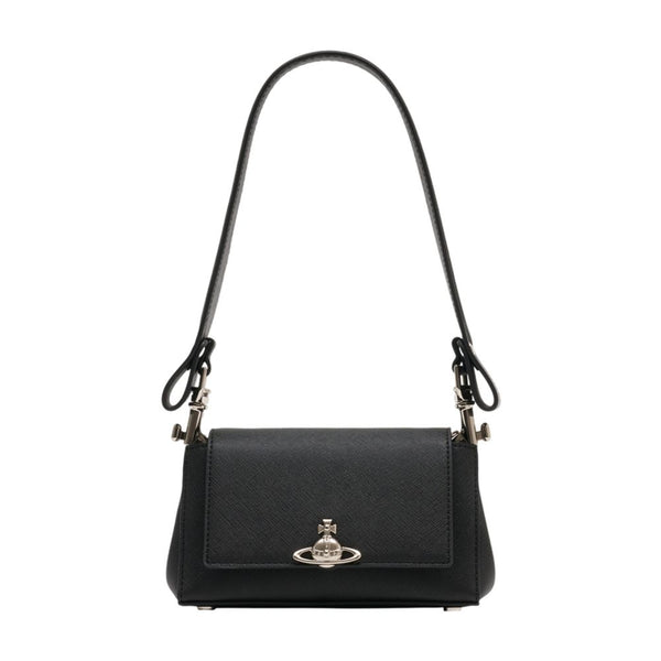 Vivienne Westwood Calfskin leather shoulder bag in black