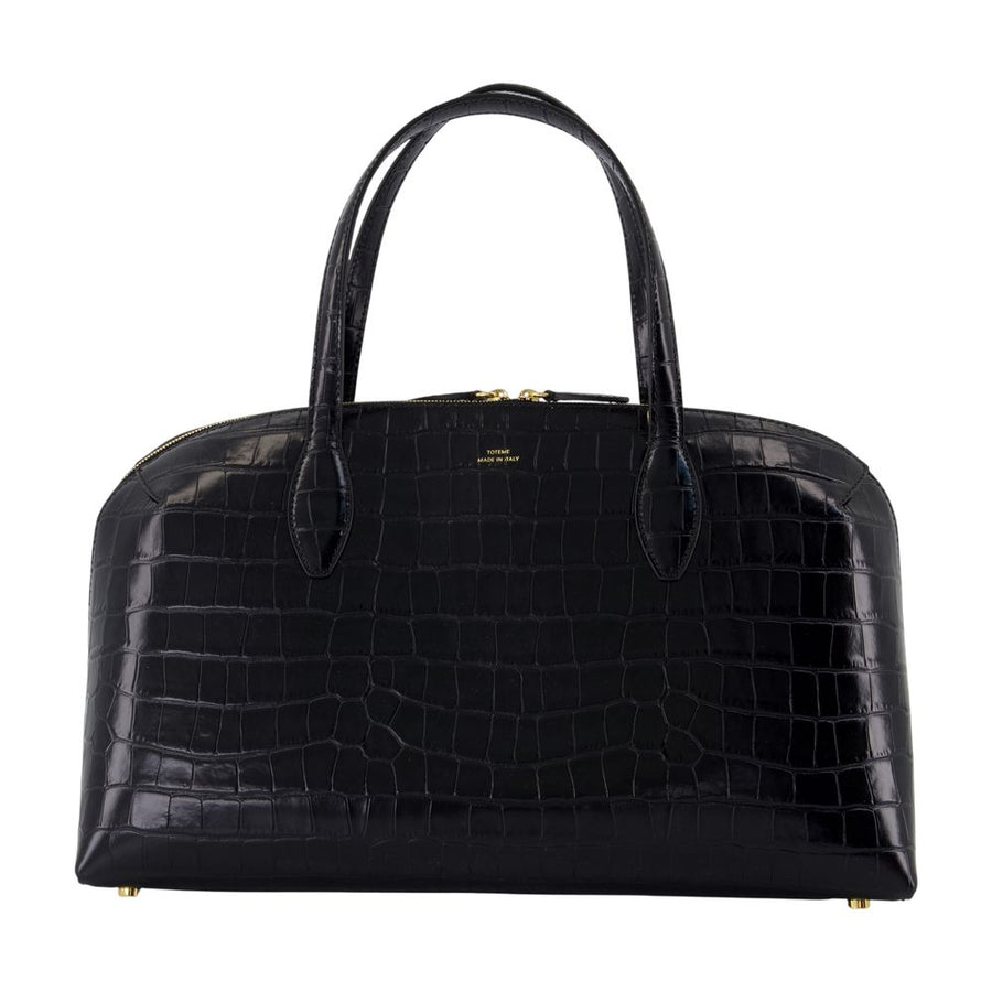 Toteme Exotic leather shoulder bag in black