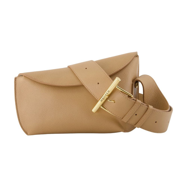 Alexander McQueen Calfskin crossbody bag in beige