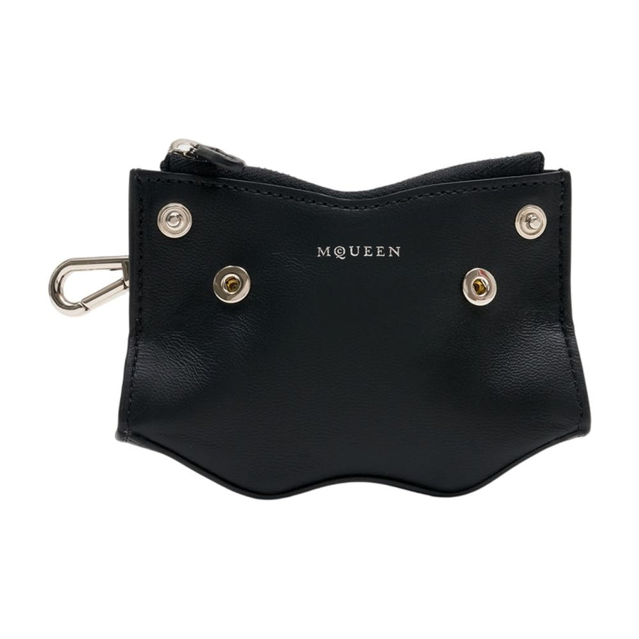 Alexander McQueen calfskin coin purse in black