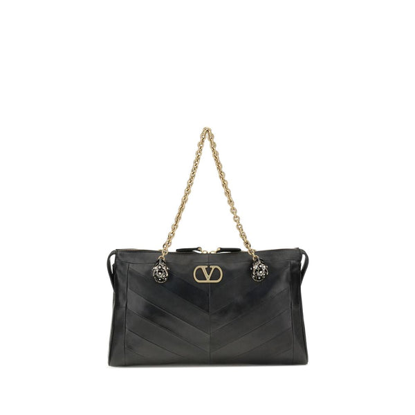 Valentino Garavani 100% Lamb Ovis Aries shoulder bag in black