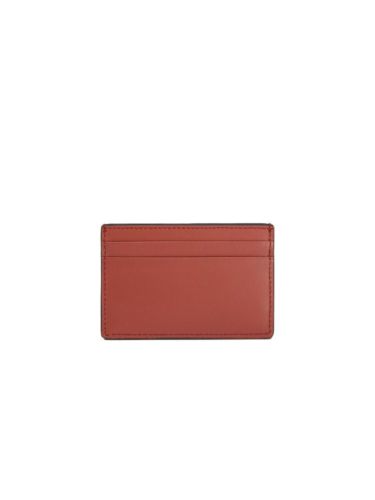 Furla 100% Leather card case in coral