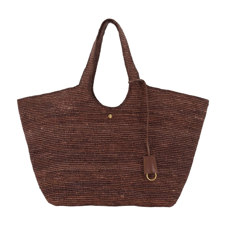 Anine Bing Raffia shoulder bag in brown