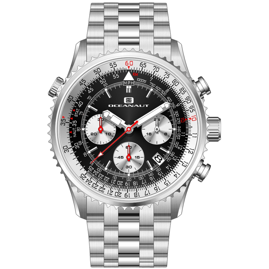 Oceanaut Stainless steel case watch in black