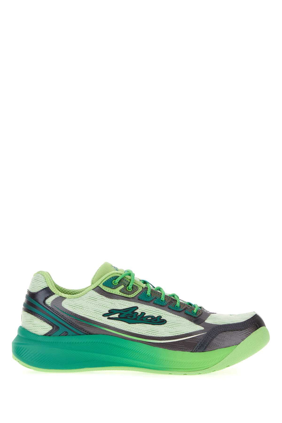 Asics Exterior: 100% Fabric; Interior: 100% Fabric; Sole: Rubber sneakers in green