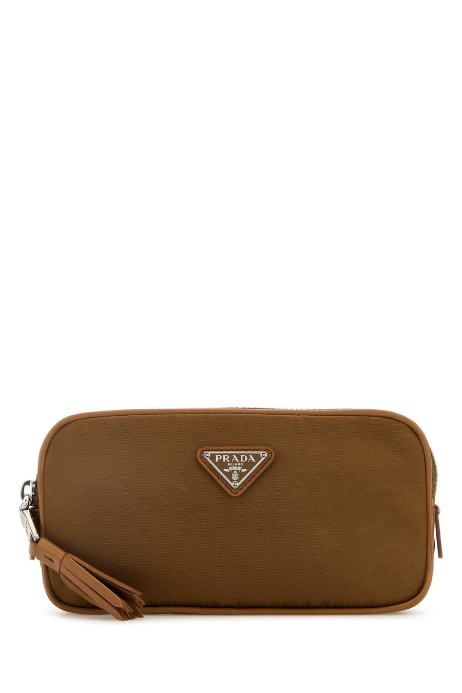 Prada 100% recycled polyamide belt bag in brown