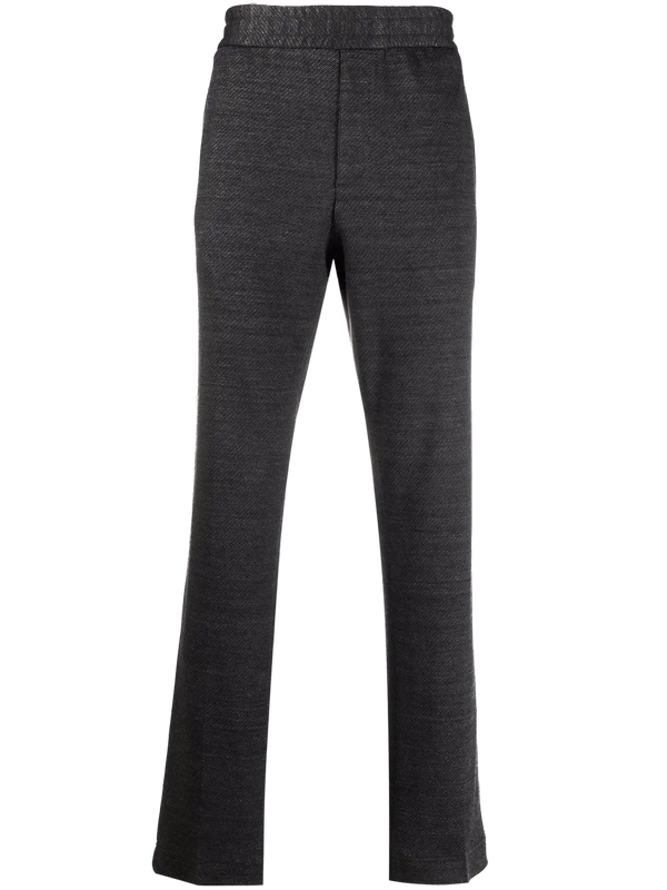 Ferragamo Virgin wool-linen blend trousers in gray