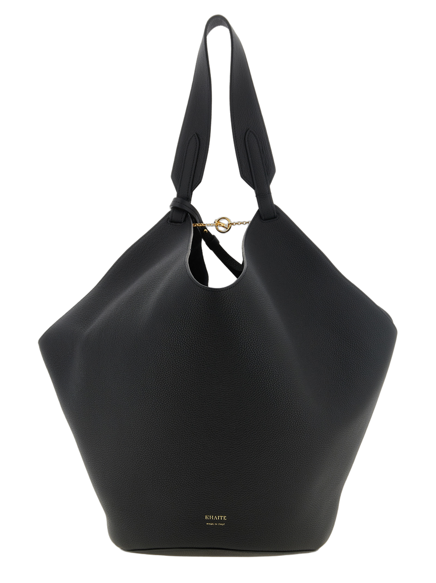Khaite 100% calfskin leather (Bos Taurus) shoulder bag in black