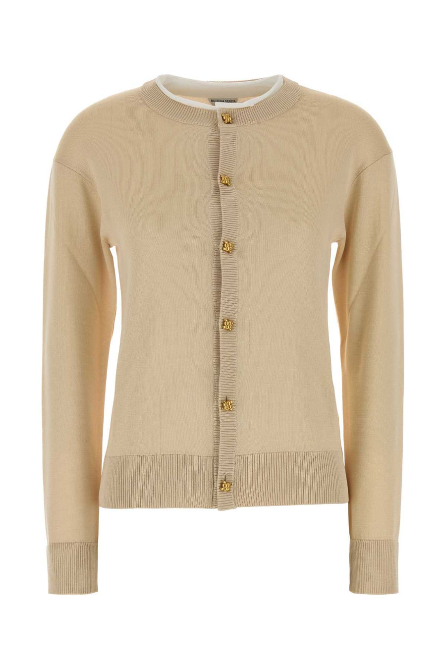 Bottega Veneta Bordo 100% Silk cardigan in beige