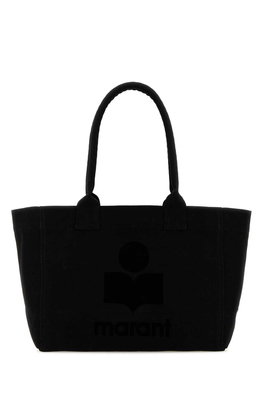 Black Cotton Yenky Zipped Shopping Bag Exterior: Borse A Mano