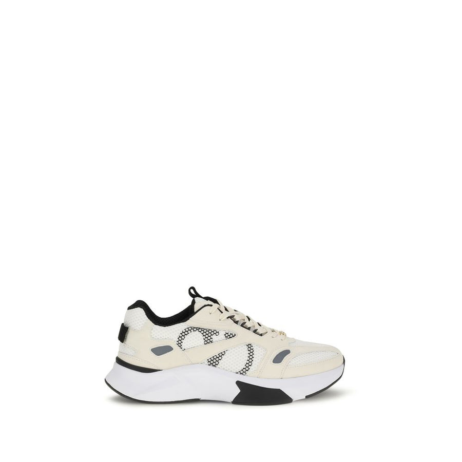 Valentino Garavani Mesh and Suede sneaker in white