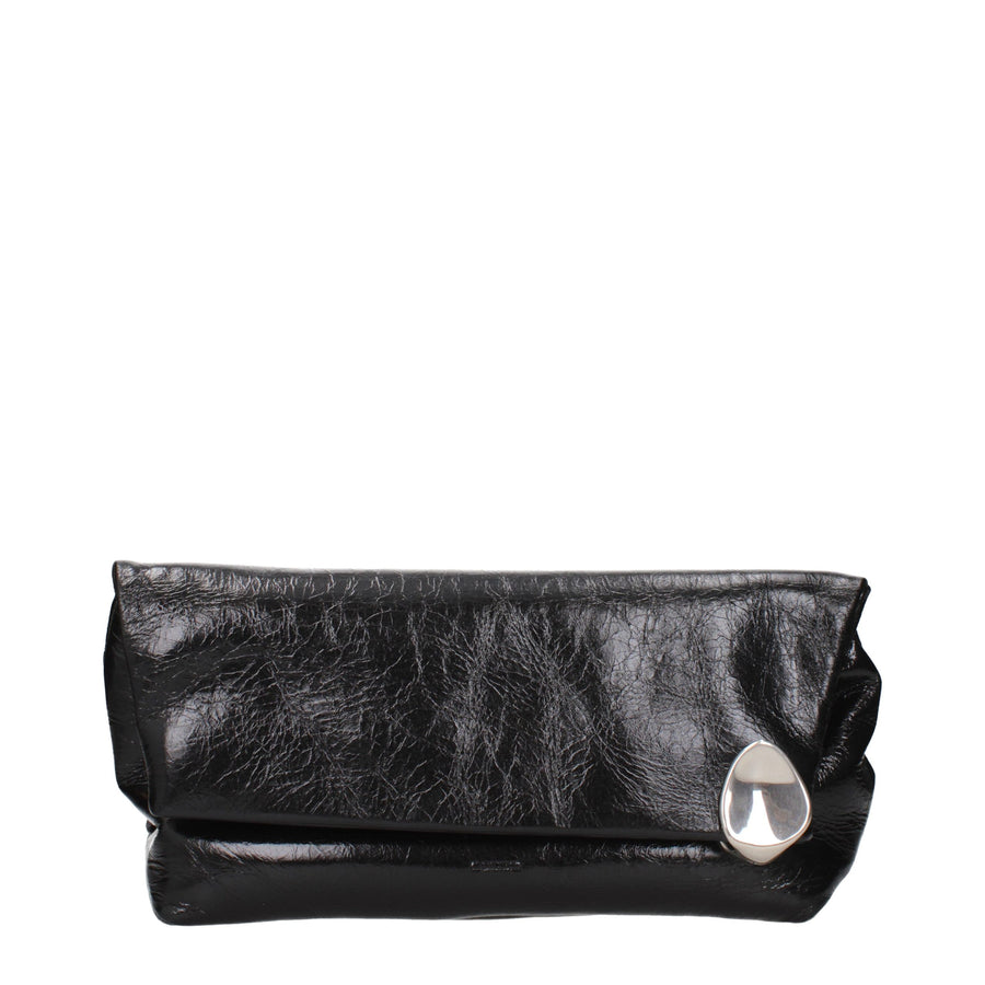 Jil Sander Leather clutch in black