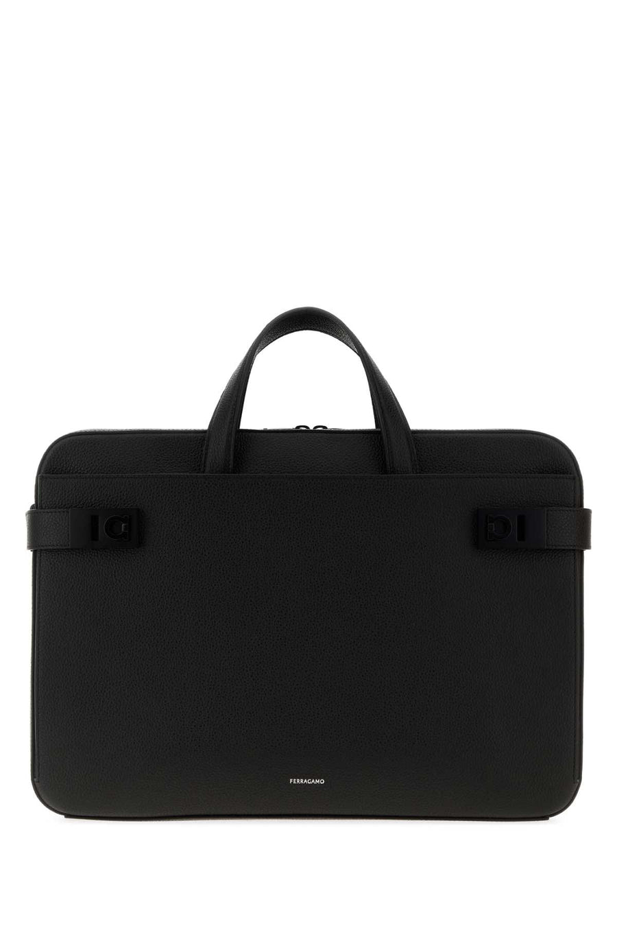 Ferragamo 100% Leather top handle bag in black