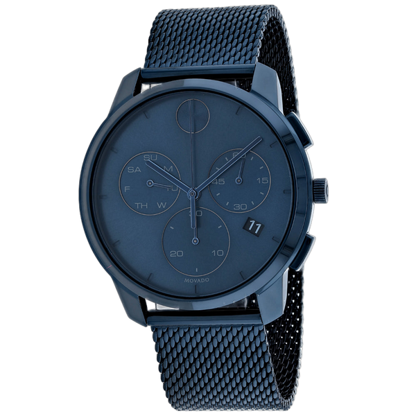 Movado Stainless steel case watch in blue