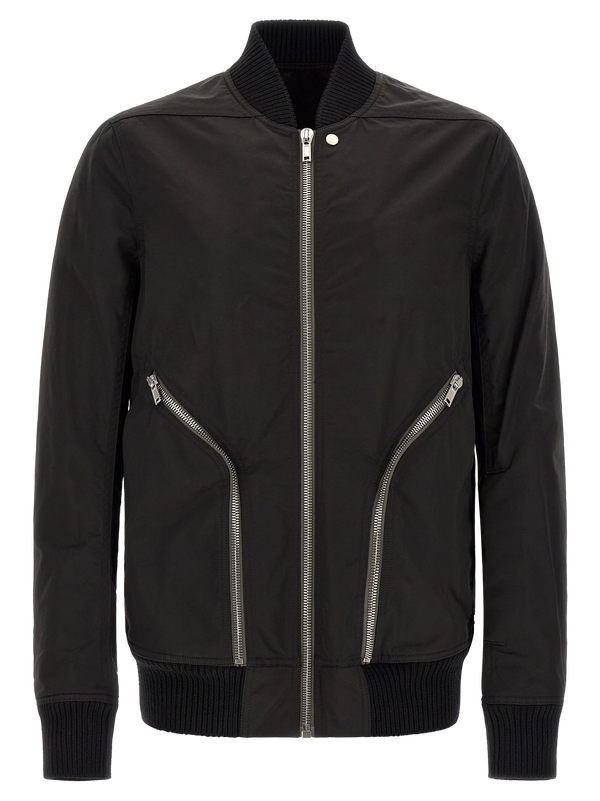 Rick Owens 53% nylon bomber jacket in black