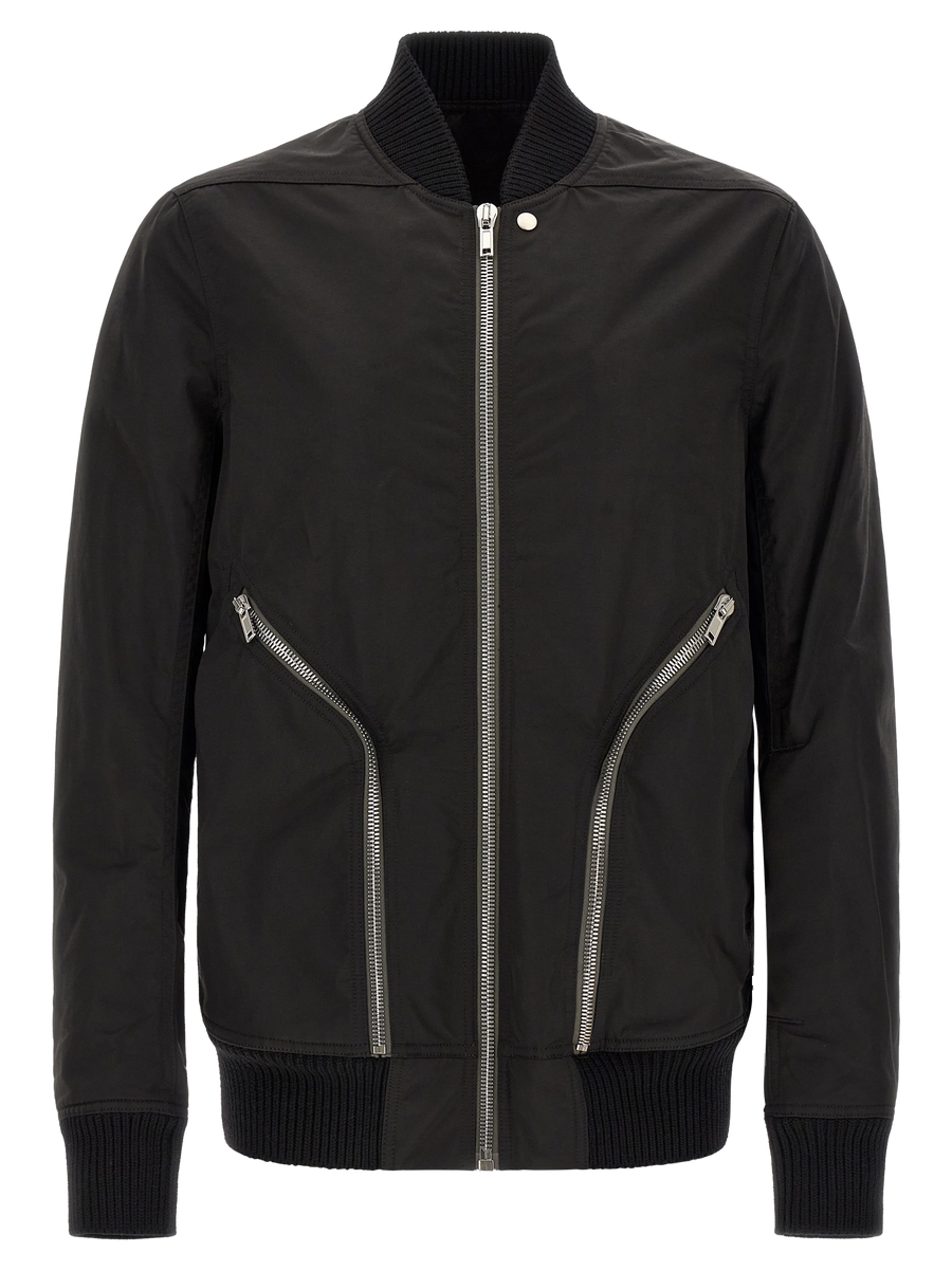 Rick Owens 53% nylon bomber jacket in black