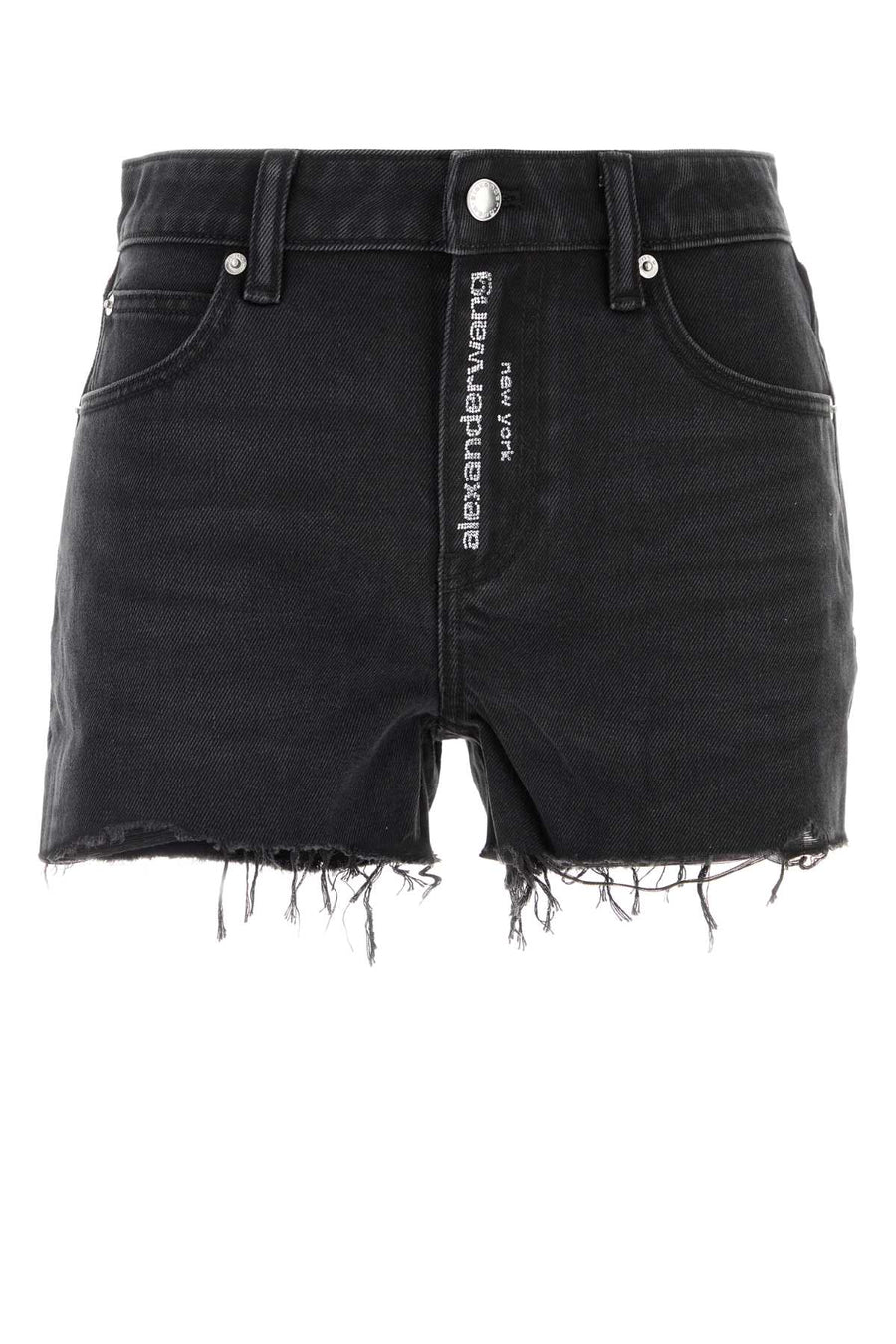 Black Denim Shorts Fadedblack Exterior: Cotton Jean