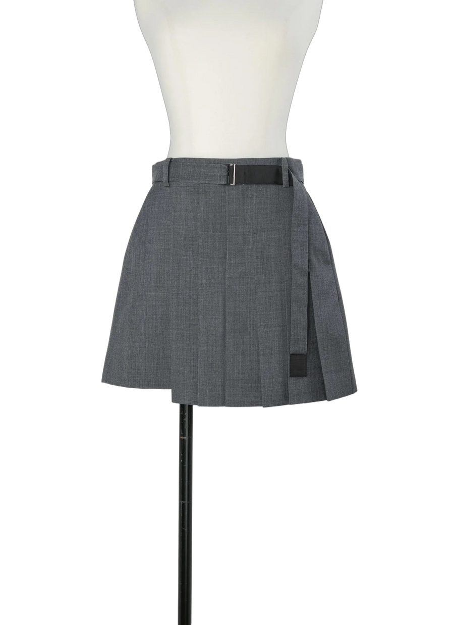 Sacai Wool bermuda short in gray
