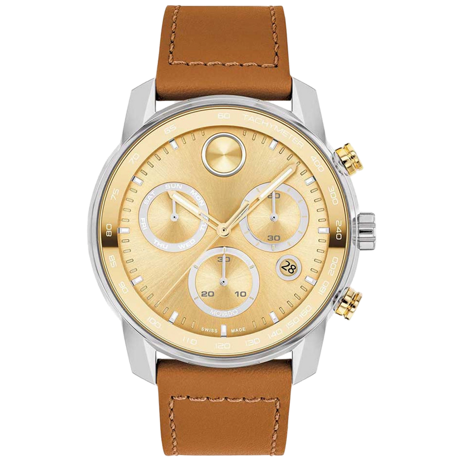 Movado Stainless Steel case watch in gold
