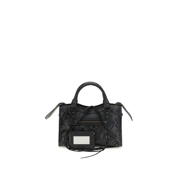 Balenciaga 100% Lamb Leather top handle bag in black
