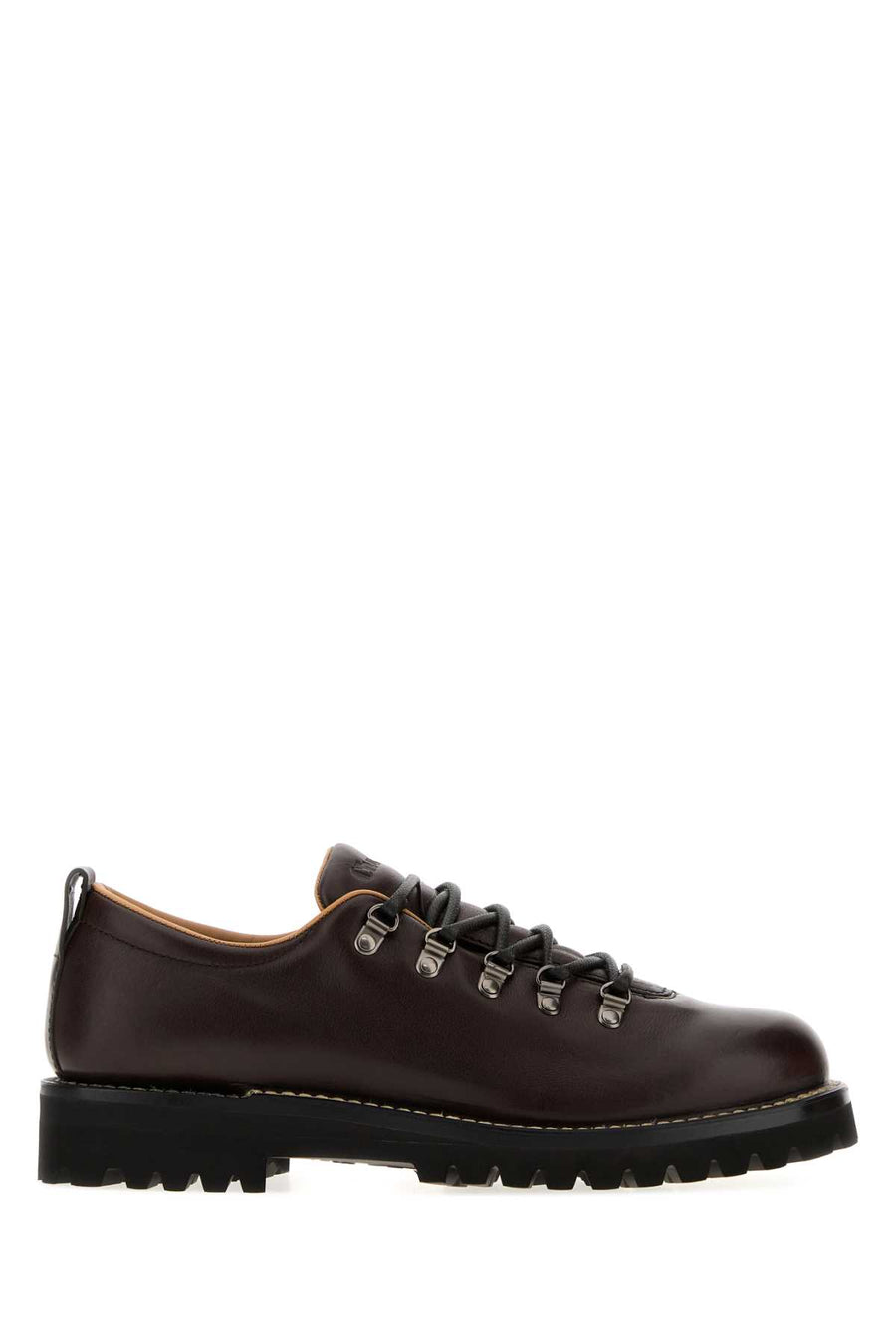 Dark Brown Leather Snow Lace-Up Shoes Sneaker