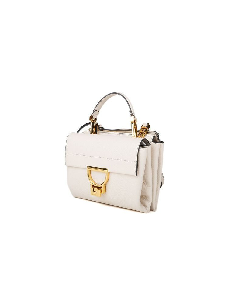 Coccinelle 100% Cowhide; Lining: 56% Polyurethane top handle bag in white