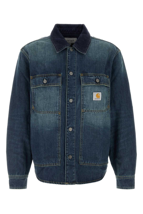 Denim Oakland Shirt Jacket Blue Exterior: Cotton Felpe