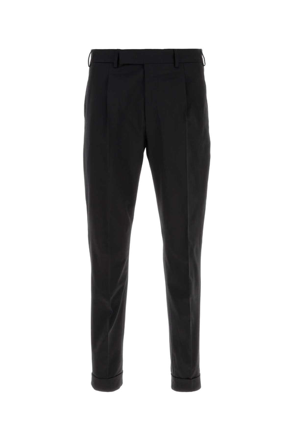 Black Stretch Wool Pant 0990 Pantaloni